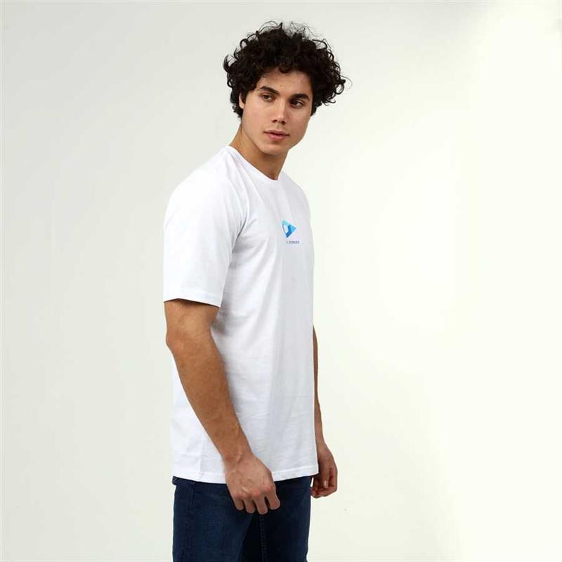 T-shirt blanc en coton Active Style pour hommes