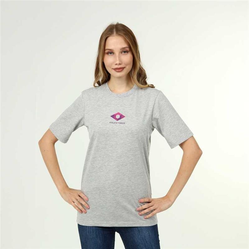 T-shirt Femme Active Style Coton Gris Chiné